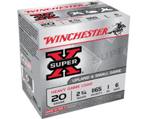 Picture of Winchester Super-X Shotshell 20 Ga, 2-3/4 In, No. 8, 1Oz, 2-1/2 Dr, 1165 Fps, 25 Rnd Per Box XU20H8 020892013377