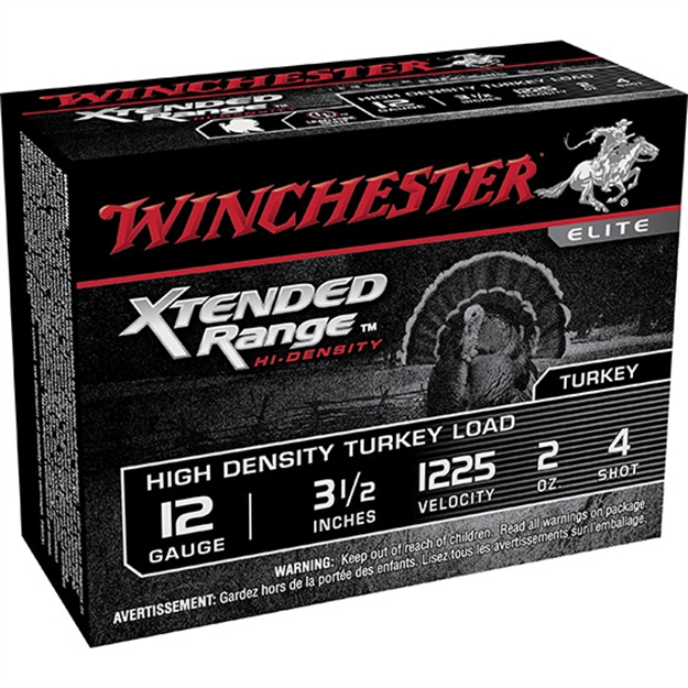 Picture of Winchester Xtended Range Hi-Density Turkey Shotshell 12 Ga, 3-1/2 In, No. 4, 2 Oz, 1225 Fps