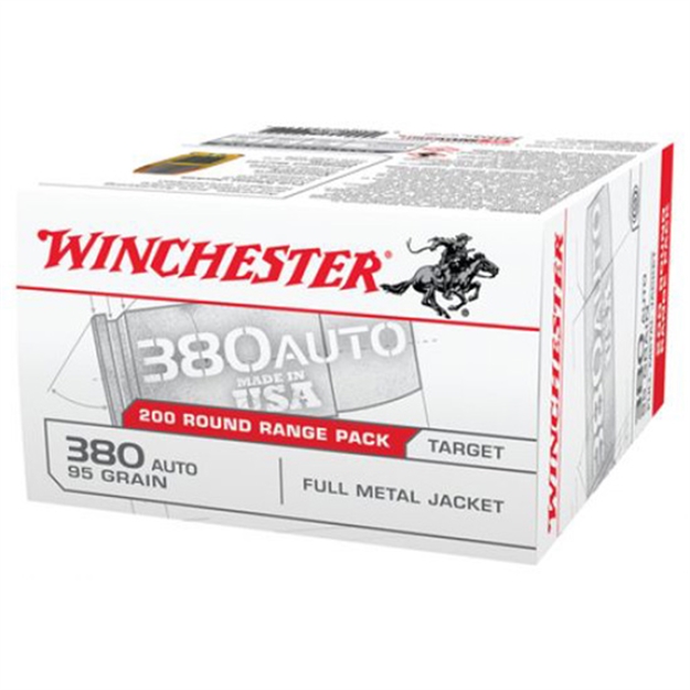 Picture of  Winchester Ammo Usa380w Usa  380Acp 95Gr Full Metal Jacket 200 Per Box/5 Case 020892222472