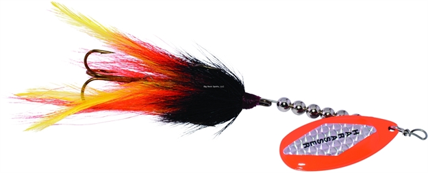 Picture of Windels Muskie Harasser Bucktail Spinner, 7", Black/Orange