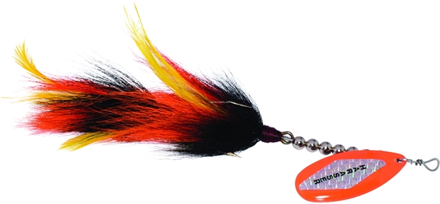 Picture of Windels Muskie Harasser Bucktail Spinner, 9", Black/Orange