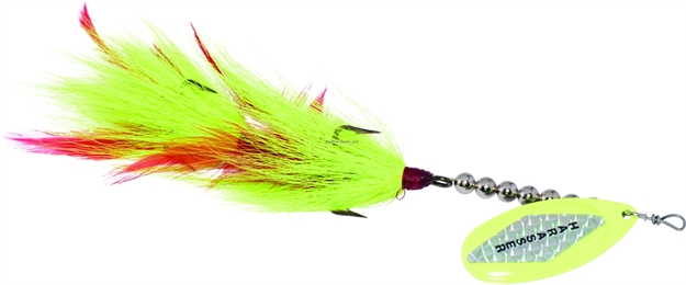 Picture of Windels Muskie Harasser Bucktail Spinner, 9", Chartreuse/Chartreuse