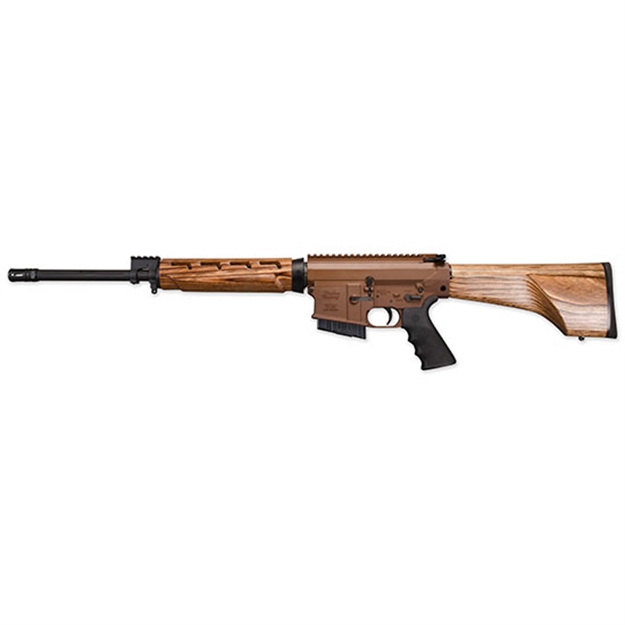 Picture of  Windham Weaponry R18fftws2308 308 Hunter A2 Suppressor 308 Win,7.62X51mm Nato 18" 5+1 Coyote Brown Hard Coat Anodized Nutmeg Finish Laminated Hardwood