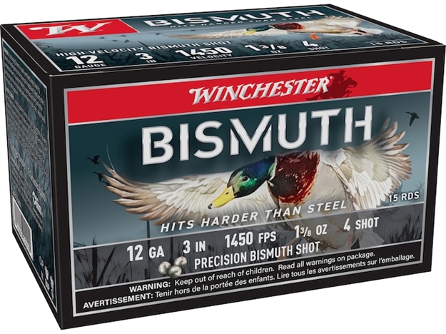 Picture of Winchester Ammunition Bismuth 12Ga 3" 1-3/8Oz #4 15/Bx SWB1234XV