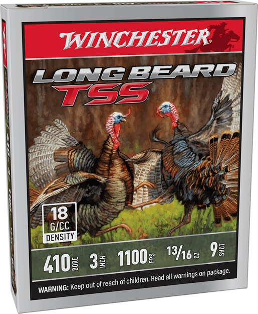 Picture of  Winchester Ammo Lbtss4139 Long Beard Tss  410Bore 3" 13/16Oz Tungsten 9Shot 5 Per Box/20 Case 020892029118