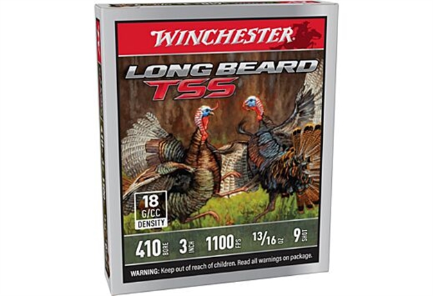 Picture of  Winchester Ammo Lbtss4139 Long Beard Tss  410Bore 3" 13/16Oz Tungsten 9Shot 5 Per Box/20 Case