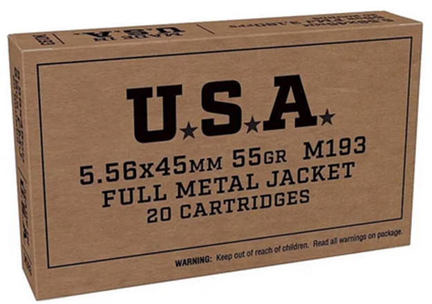 Picture of  Winchester Ammo Sgm193kw Usa  5.56X45mmnato 55Gr Full Metal Jacket 20 Per Box/50 Case