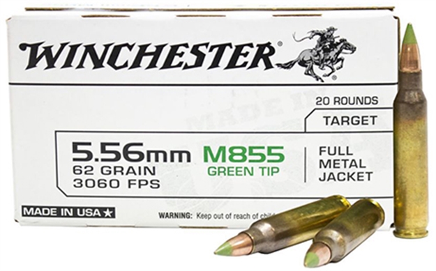 Picture of  Winchester Ammo Sgm855kw Usa M855 5.56Mm 62Gr Full Metal Jacket 20 Per Box/50 Case