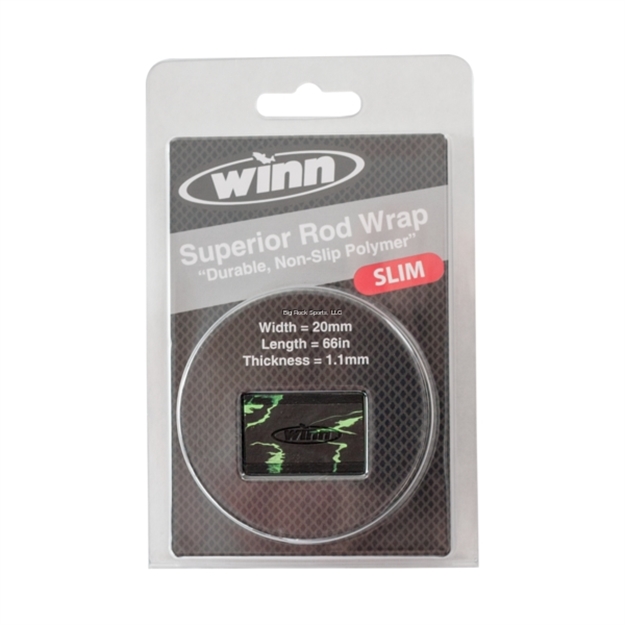 Picture of Winn Grips Slim Rod Grip Overwrap, 66" L, 20Mmw,  Blk/Lime, All-Weather-Durable WD Polymer Material
