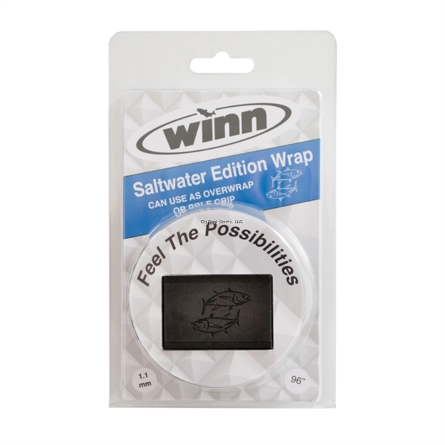 Picture of Winn Grips Superior Rod Grip Overwrap, Tuna, 96" L, Black, All-Weather-Durable WD Polymer Material
