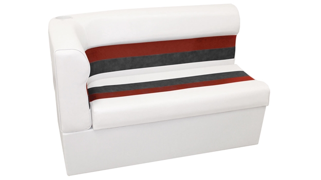 Picture of Wise Foods Corner Lnge R Wht/Chr/Red