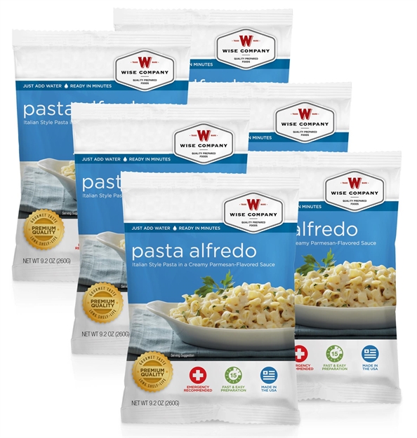 Picture of Wise Foods 05206 Outdoor Camping Pouch Pasta Alfredo 6 Count Dehydrated/Freexe D