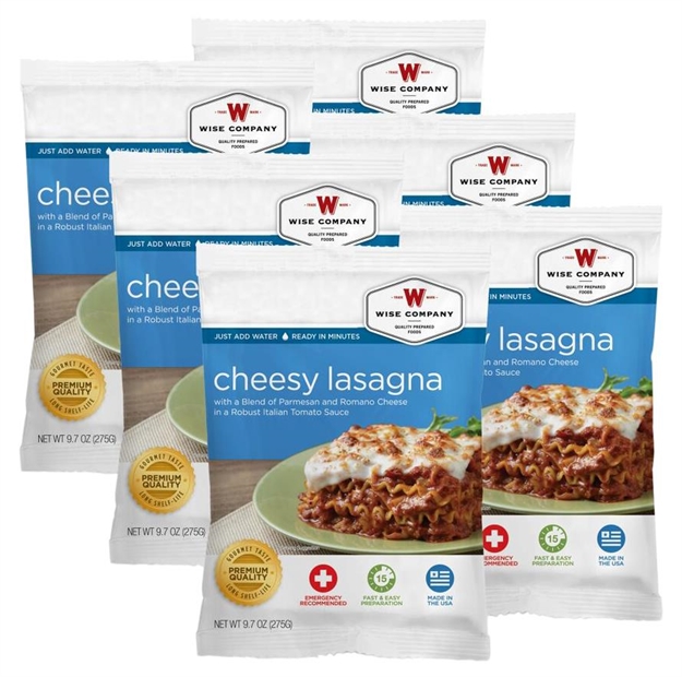 Picture of Wise Foods 2W02201 Outdoor Food Packs 6 Ct/4 Servings Cheesy Lasagna