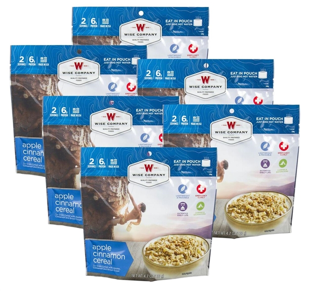 Picture of Readywise Rw05008 Outdoor Food Kit Appalachian Apple Cinnamon Cereal Breakfast Entree 2.5 Servings IN A  Resealable Pouch, 6 Per Pack 05908