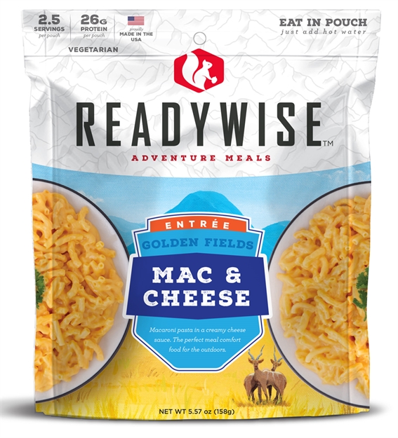 Picture of Readywise Rw05009 Outdoor Food Kit Golden Fields Mac And Cheese 2.5 Servings IN A Resealable Pouch, 6 Per Case RW05-009
