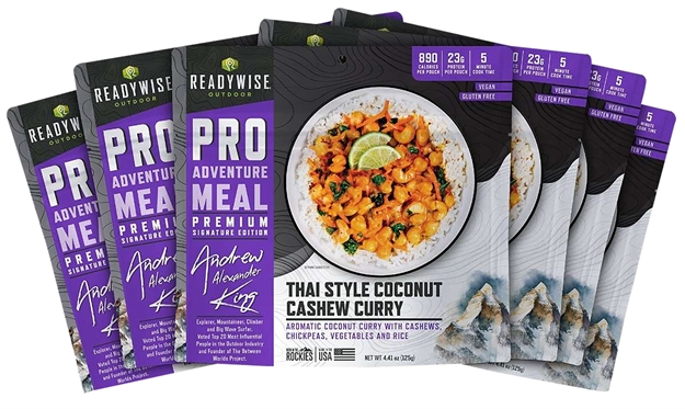 Picture of  Wise Foods Rw05193 Outdoor Food Kit Thai Coconut Cashew Curry 2 Servings Per Pouch, 6 Per Case 850045543440