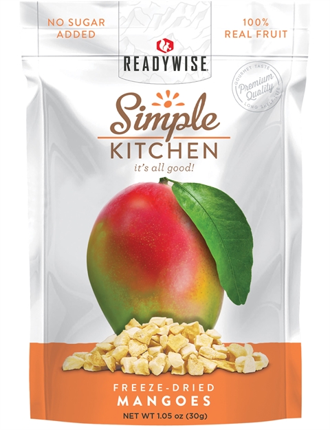 Picture of Readywise Sk05911 Simple Kitchen Freeze Dried Fruit Mango 1 Serving Pouch 6 Per Case SK05-911 855491007147