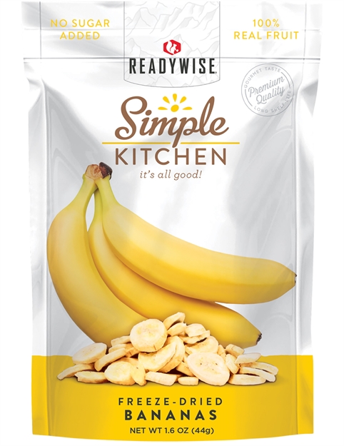 Picture of Readywise Sk05007 Simple Kitchen Freeze Dried Fruit Bananas 1 Serving Pouch 6 Per Case SK05-007 851238005704