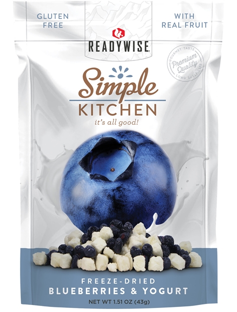 Picture of Readywise Sk05912 Simple Kitchen Freeze Dried Fruit Blueberries & Yogurt 1 Serving Pouch 6 Per Case SK05-912