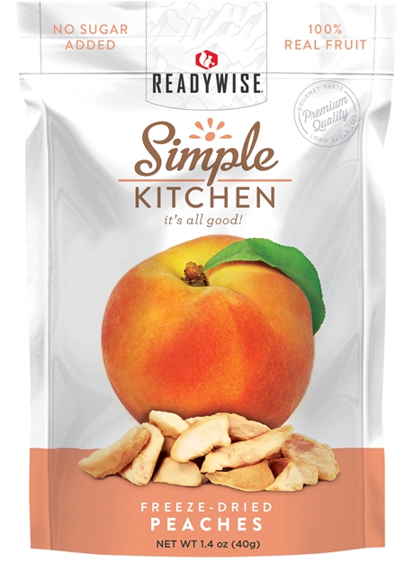 Picture of Readywise Sk05008 Simple Kitchen Freeze Dried Fruit Peaches 1 Serving Pouch 6 Per Case SK05-008 851238005698