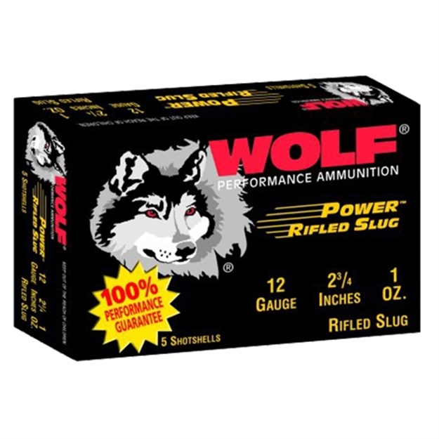 Picture of Wolf 12Slug Buckshot Slug Shotshells 12 GA 2.75" 1 OZ 5 Box/50 Case
