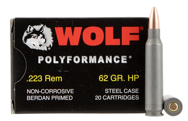 Picture of Wolf 22362Hp Polyformance Rifle 223 Remington/5.56 Nato 62 GR Hollow Point 20 Bx/ 25 CS 500 Total (Case)