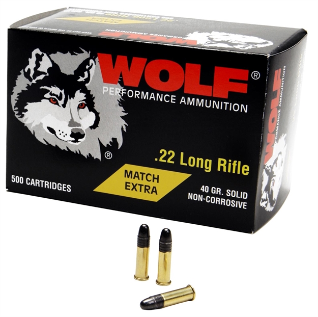 Picture of Wolf 22Extra Performance Match Target 22 LR 40 GR Round Nose (Rn) 50 Bx/ 10 CS