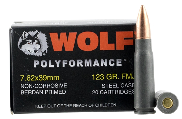 Picture of Wolf Performance Ammo Performance Rifle Ammo 7.62X39, Bimetal Jacket, 123 Grains, 2396 Fps, 1000, Boxed