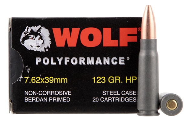 Picture of Wolf 762Bhp Polyformance Rifle 7.62X39mm 123 GR Hollow Point 20 Bx/ 50 CS 1000 Total (Case)