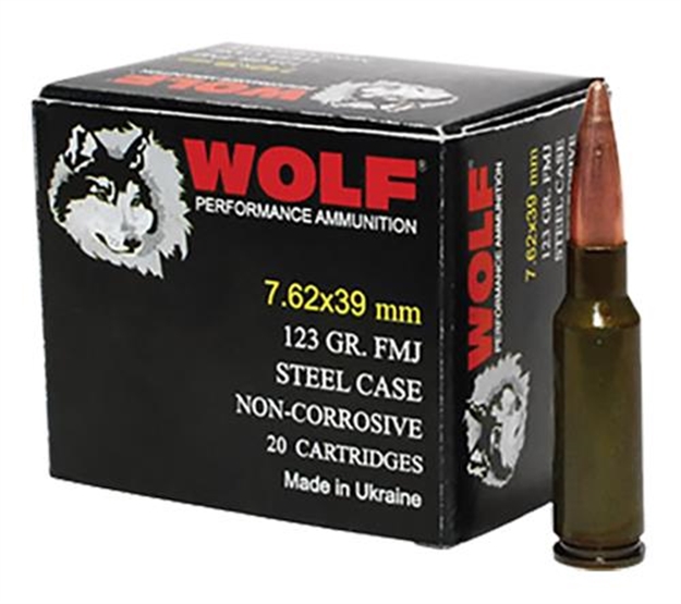 Picture of Wolf 762Wfmj Performance Rifle 7.62X39mm 123 GR Full Metal Jacket 20 Bx/ 50 CS 1000 Total