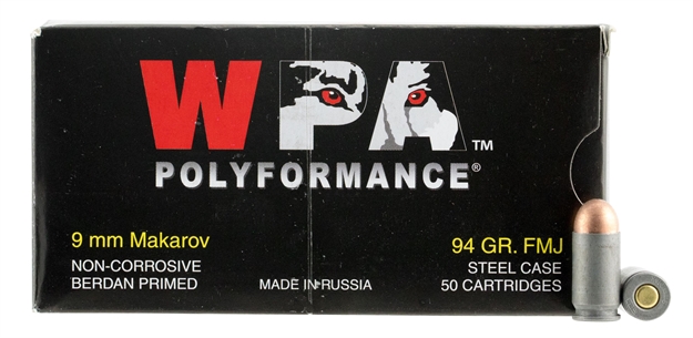 Picture of Wolf 918Fmj Polyformance Pistol 9X18 Makarov 94 GR Full Metal Jacket 50 Bx/ 20 CS 1000 Total (Case)