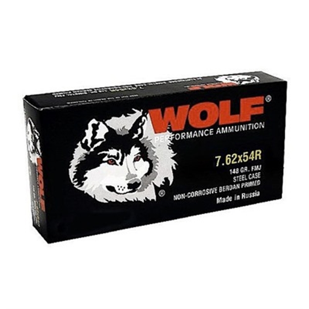 Picture of Wolf Ammo 7.62X54 148Gr Fmj 20Rd/Bx