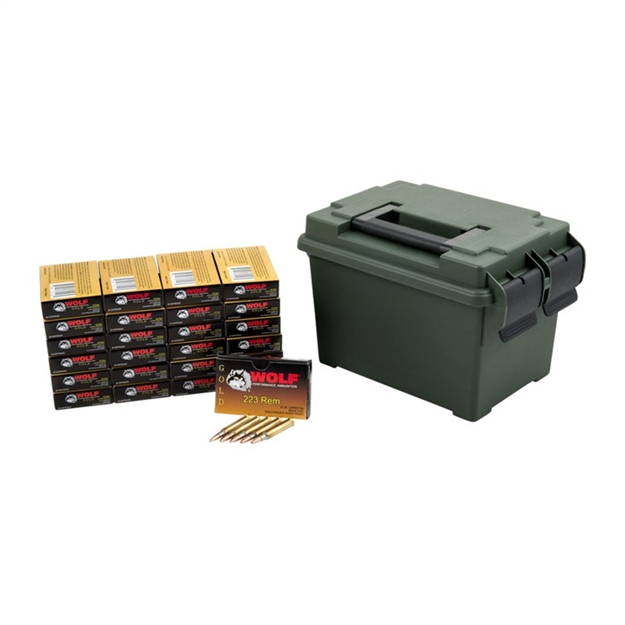 Picture of Wolf Ammo Can 223 Rem 55Gr Fmj Brass Cased 500/Can