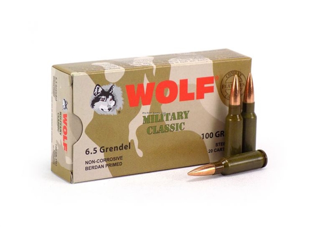 Picture of Wolf Ammo MC 6.5 Grendel 100Gr Fmj
