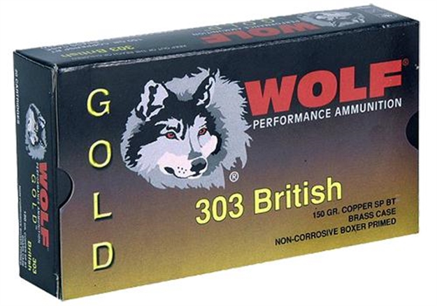 Picture of Wolf G303sp1 Gold 303 British Jacketed Soft Point 150 GR 20 Box/25 Case