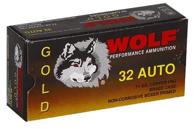 Picture of Wolf G32hp1 Gold 32 Automatic Colt Pistol Jacketed Hollow Point 71 GR 50 Box/60