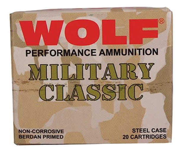 Picture of Wolf Mc3006sp140 Military Classic Rifle 30-06 Springfield 140 GR Soft Point 20 Bx/ 25 CS 500 Total (Case)