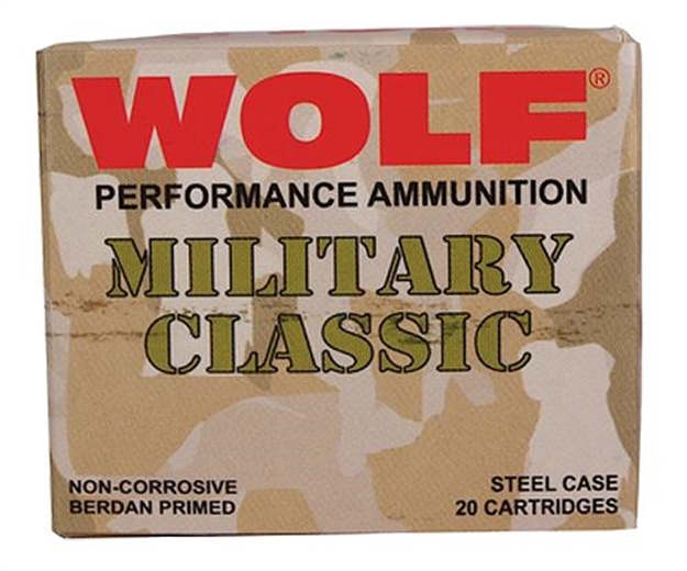 Picture of Wolf Mc3006sp168 Military Classic Rifle 30-06 Springfield 168 GR Soft Point 20 Bx/ 25 CS 500 Total (Case)