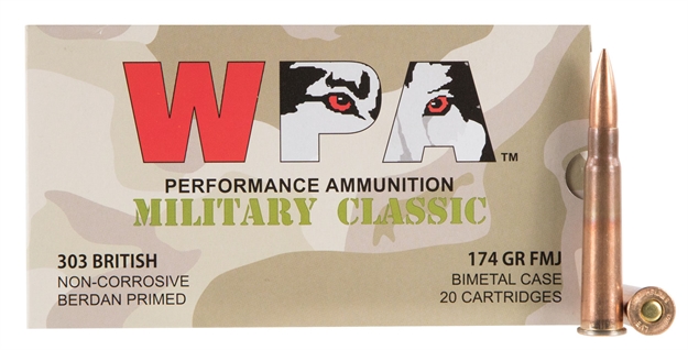 Picture of Wolf Mc303brith Military Classic Rifle 303 British 174 GR Full Metal Jacket 20 Bx/ 14 CS 280 Total (Case)