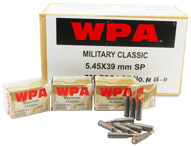 Picture of Wolf Mc545bsp Military Classic Rifle 5.45X39mm 55 GR Soft Point 30 Bx/ 25 CS 750 Total (Case)