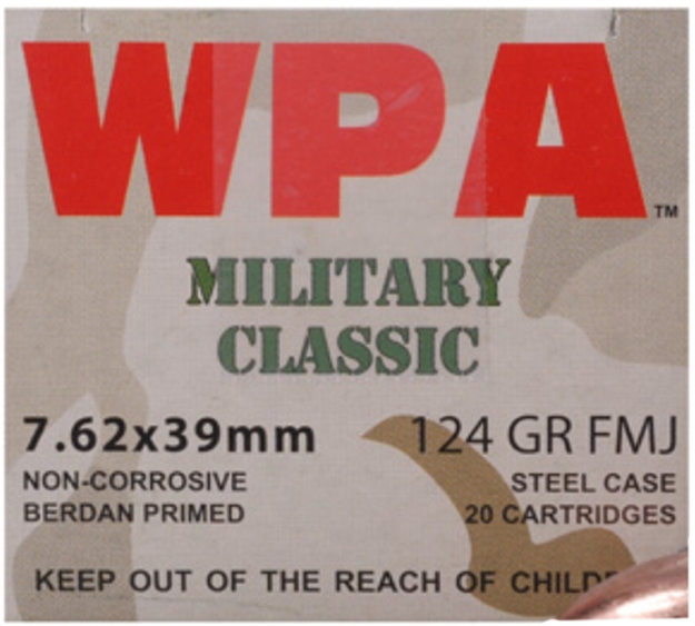 Picture of Wolf Performance Ammo 7.62X39 124Fmj White Box 20Bx