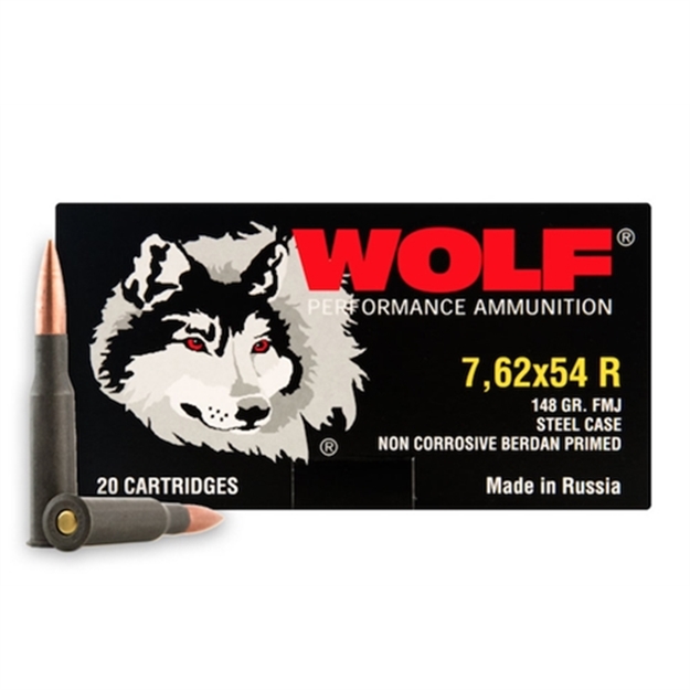 Picture of Wolf Performance Ammo 7.62X54r 148Gr Steel Fmj 20/Bx