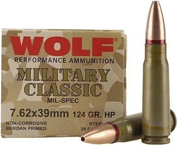 Picture of Wolf Performance Ammo MC 7.62X39 124Gr HP 20Bx
