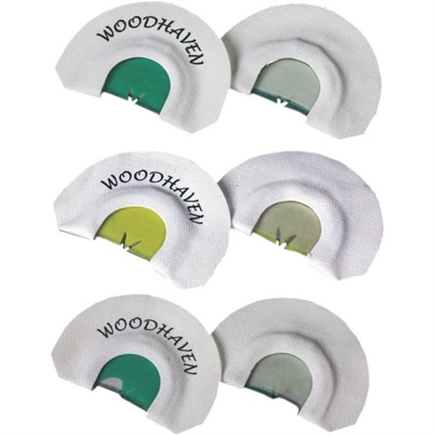 Picture of  Woodhaven Wh016 Top 3 Pro Pack Diaphragm Call Triple Reed Attracts Turkeys White 3 Per Pkg