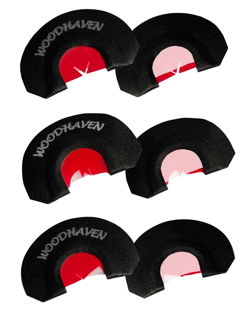 Picture of  Woodhaven Wh301 Red Ninja Power V  Diaphragm Call Triple Reed Attracts Turkeys Black 3 Per Pkg 854627003018