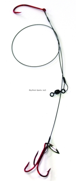Picture of Woodstock Mag Quickset Rig. Size 5/0 & 3/0 Red Hooks
