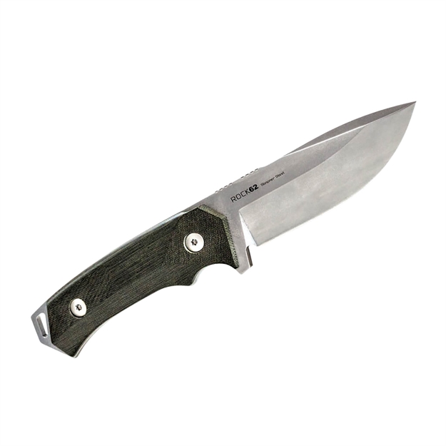 Picture of Woox, Llc Knife Rock 62 Fixed Blade 4.25" Grey Micarta Engraved! BU.KNF001.08 810069390833