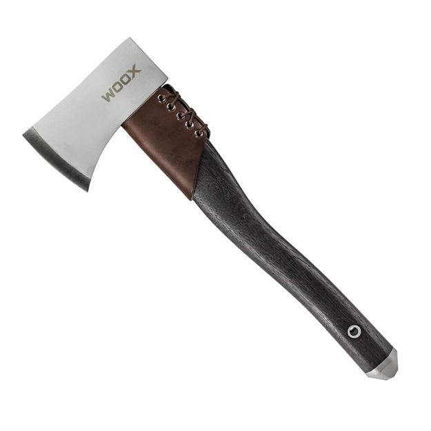 Picture of Woox Buaxe00101 Ax1  3.25" Blade Axe Carbon Steel Blade Midnight Gray American Hickory Handle 15.70" Long Tomahawk BU.AXE001.01