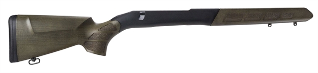 Picture of Woox Shgns00103 Wild Man Precision Stock Dark Forest Green Wood Aluminum Chassis Fits Remington 700 Bdl Short Action 30.50" Oal Right Hand SH.GNS001.03
