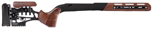 Picture of Woox Shchs00105 Furiosa Chassis  Walnut Aluminum Aluminum Chassis W/Adjustable Cheek Fits Remington 700 Bdl Long Action 31" Oal Right Hand SH.CHS001.05
